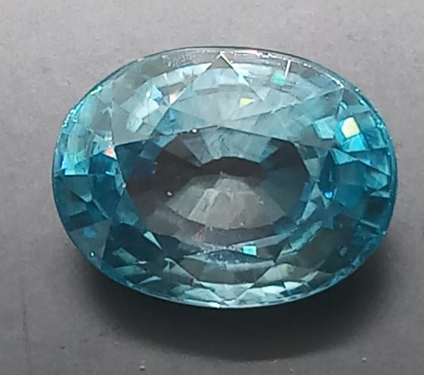Natural Blue Zircon: Celestial Cerulean 7.05cts- ZR07 (24)
