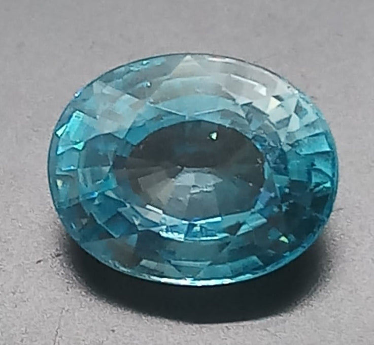 Natural Blue Zircon: Celestine Bluebeam 6.8cts- ZR03 (24)
