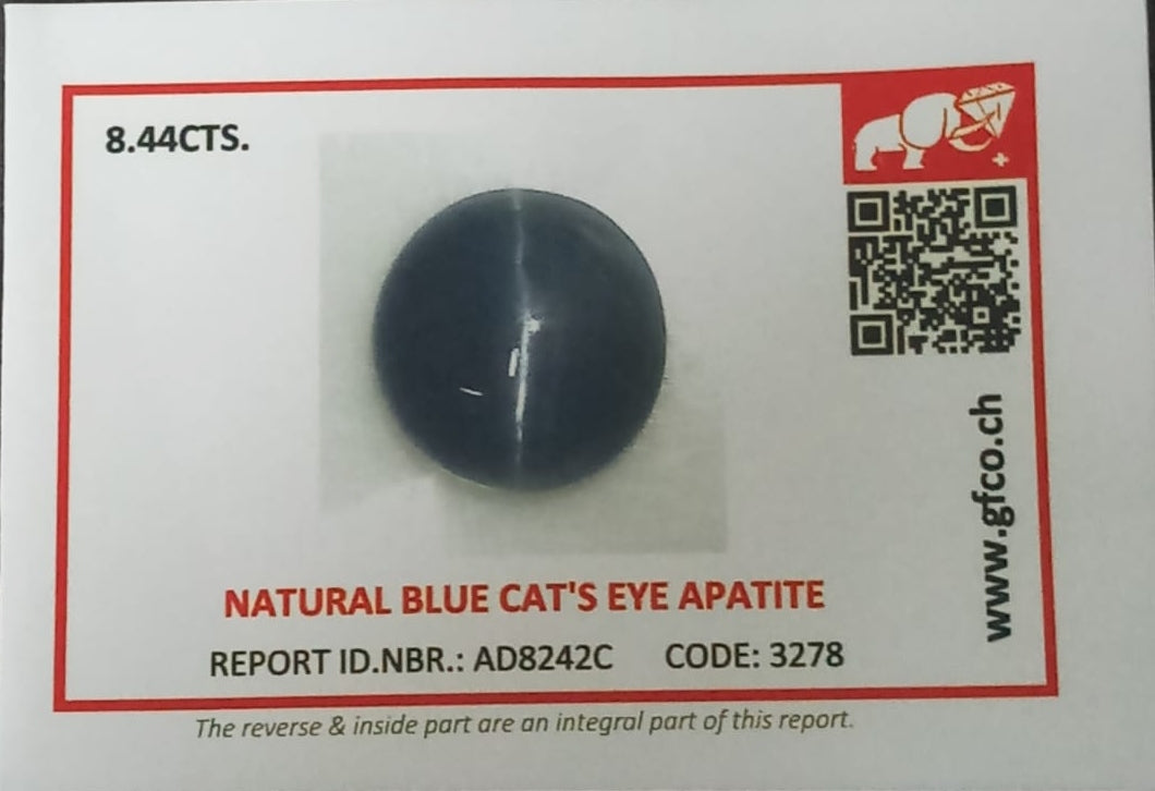 Natural Certified Apatite Catseye 8.44cts- AC46 (24)