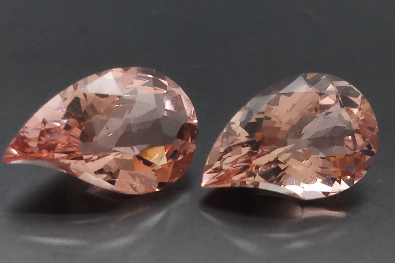 Natural Certified Pair Morganite: Peach Blossom Embrace 9.40cts- MORG2 (24)