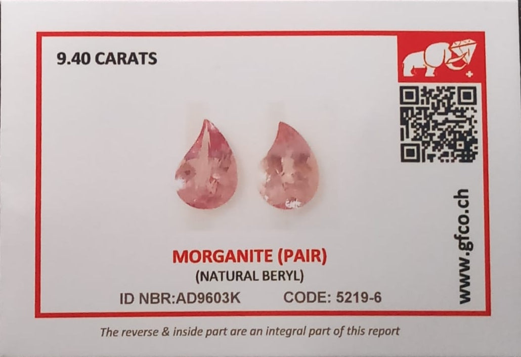 Natural Certified Pair Morganite: Peach Blossom Embrace 9.40cts- MORG2 (24)