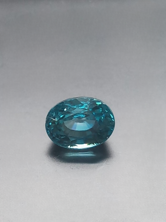 Natural Certified Blue Zircon: Cyan Elegance 6.45cts- ZR24 (24)