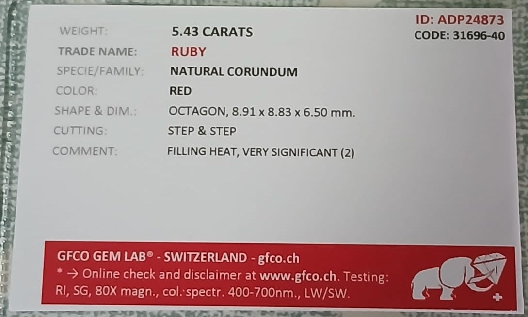 Natural Certified Ruby 5.43cts R8 (24)
