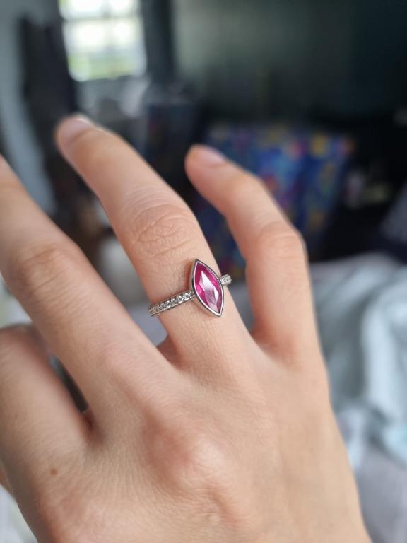 Custom Made Natural Ruby Ring