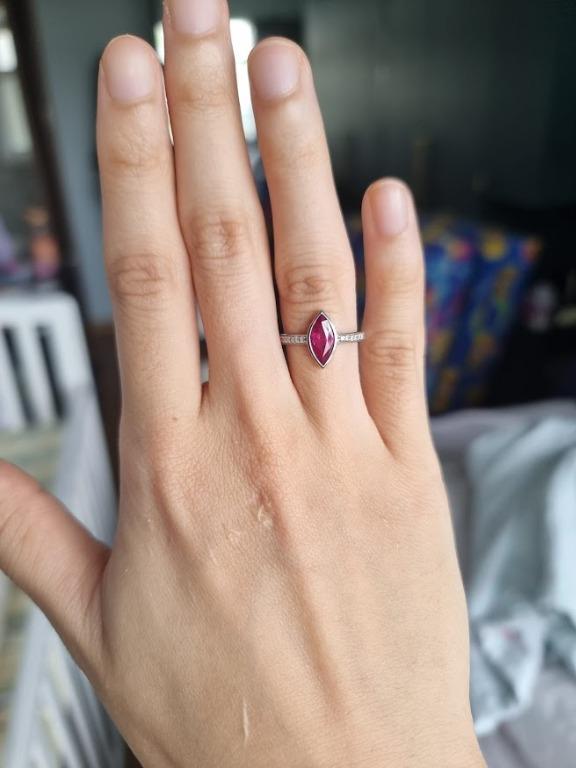 Custom Made Natural Ruby Ring