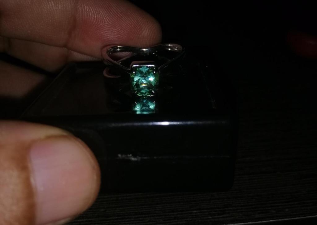 Enchanting 1.59 CTS Sea Foam Tourmaline Ring – with Split Shank Design.