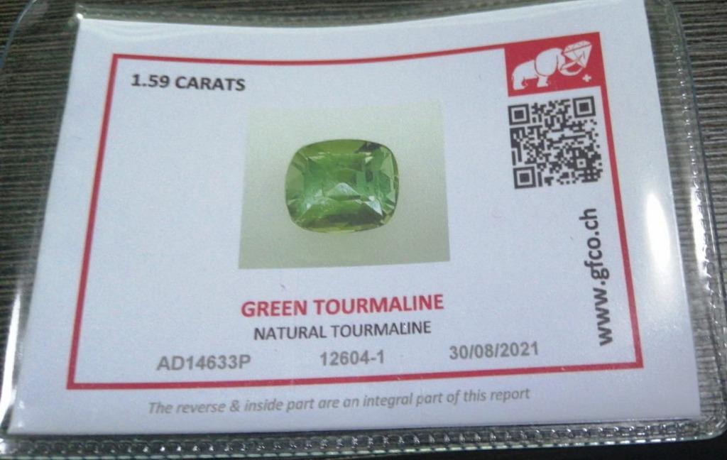 Enchanting 1.59 CTS Sea Foam Tourmaline Ring – with Split Shank Design.