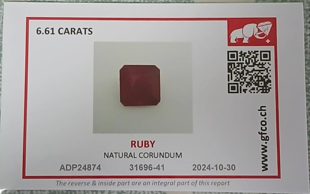 Natural Certified Ruby 6.61cts R3 (24)