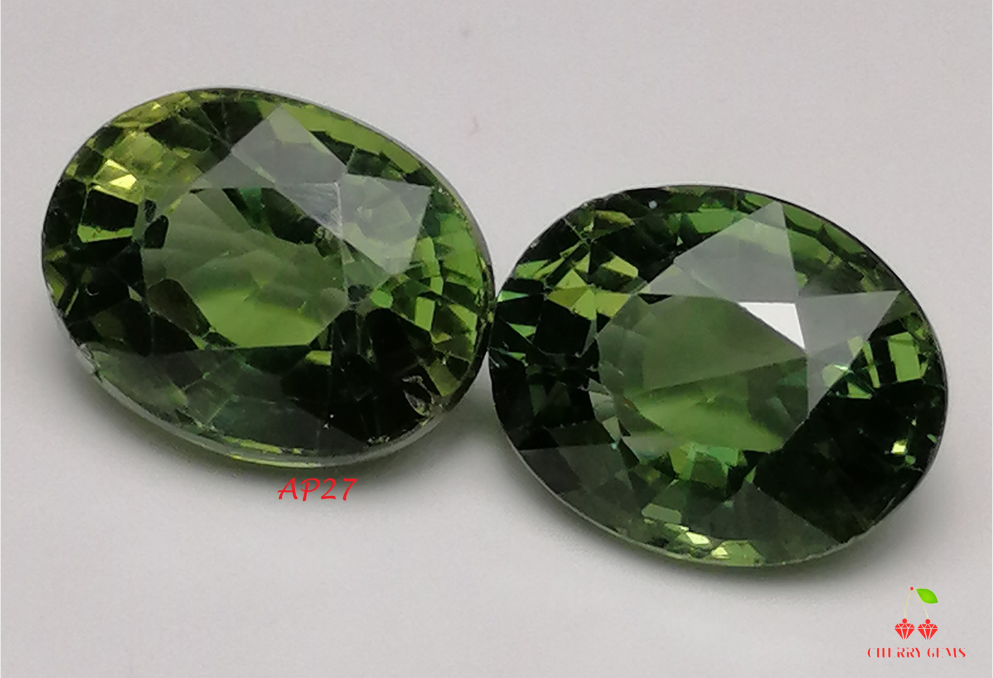 Natural Swiss Lab Certified Charming Vivid Green Pair Apatite 4.83cts- AP27 (24)