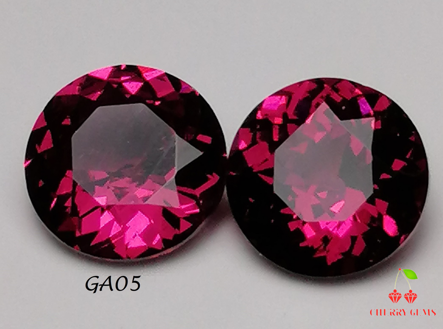 Natural Swiss Lab Certified 1.92cts Stunning Pair Round Garnet GA05 (24)