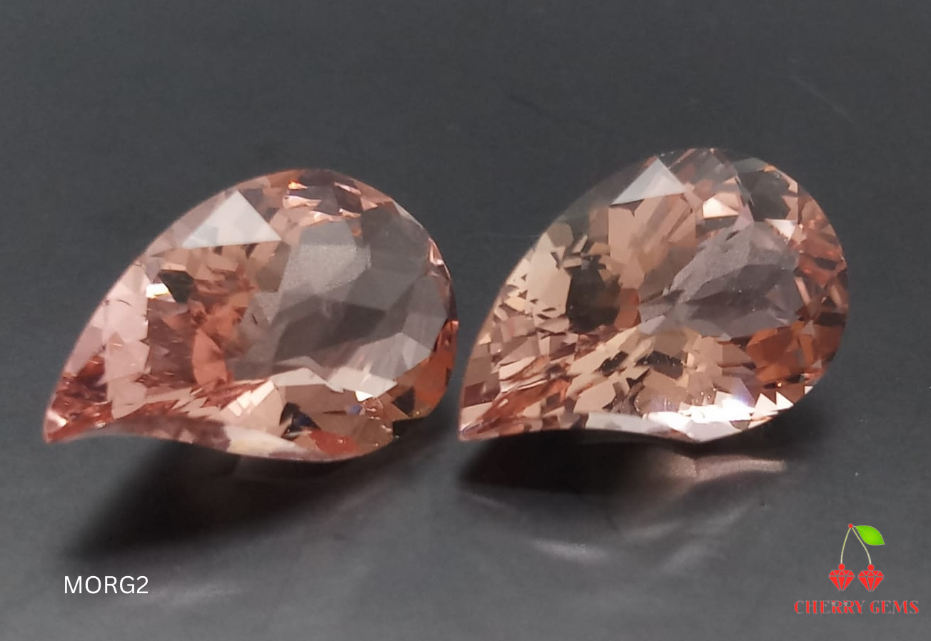 Natural Certified Pair Morganite: Peach Blossom Embrace 9.40cts- MORG2 (24)