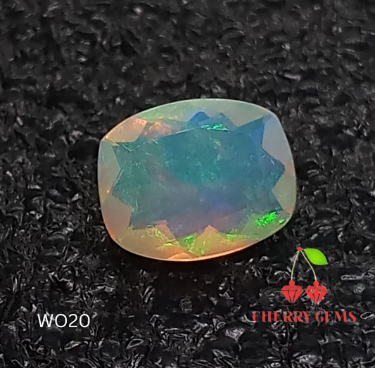 Natural Certified White Opal: Aurora Shimmer 1.3cts WO20 (24)