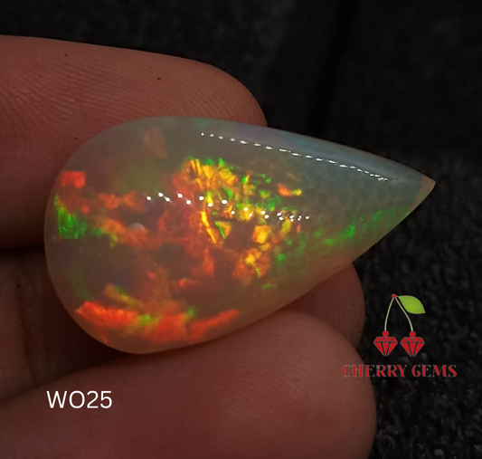 Natural Certified White Opal: Radiant Nebula 19.86cts- WO25 (24)