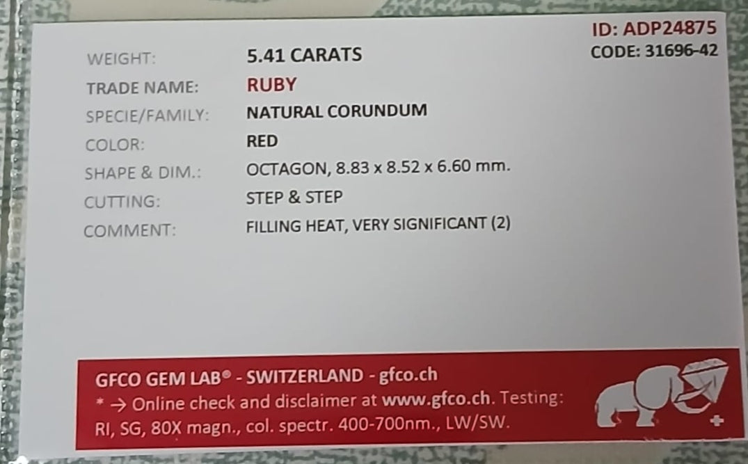 Natural Certified Ruby 5.41cts R2 (24)