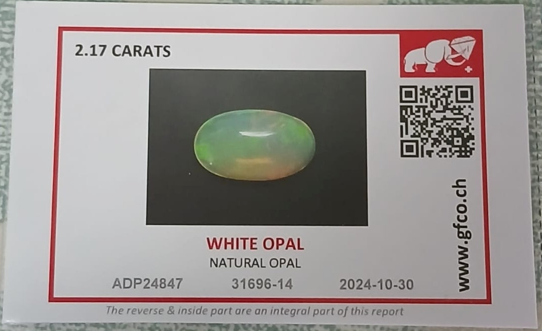 Natural Certified Opal 2.17cts OP33