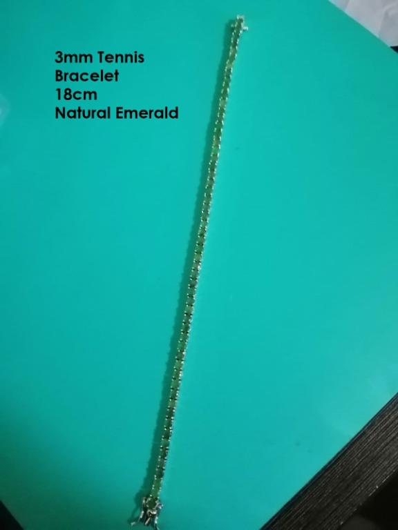 3mm Authentic Emerald Tennis Bracelet