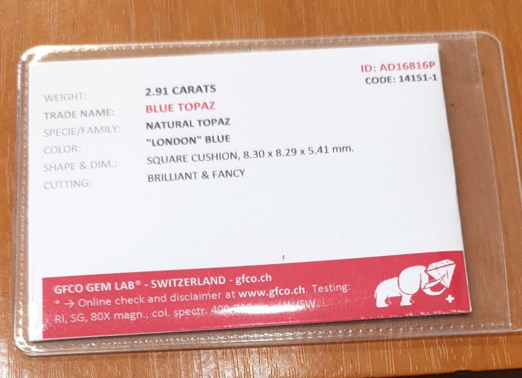 Twin Shank 925 London Blue Topaz Ring