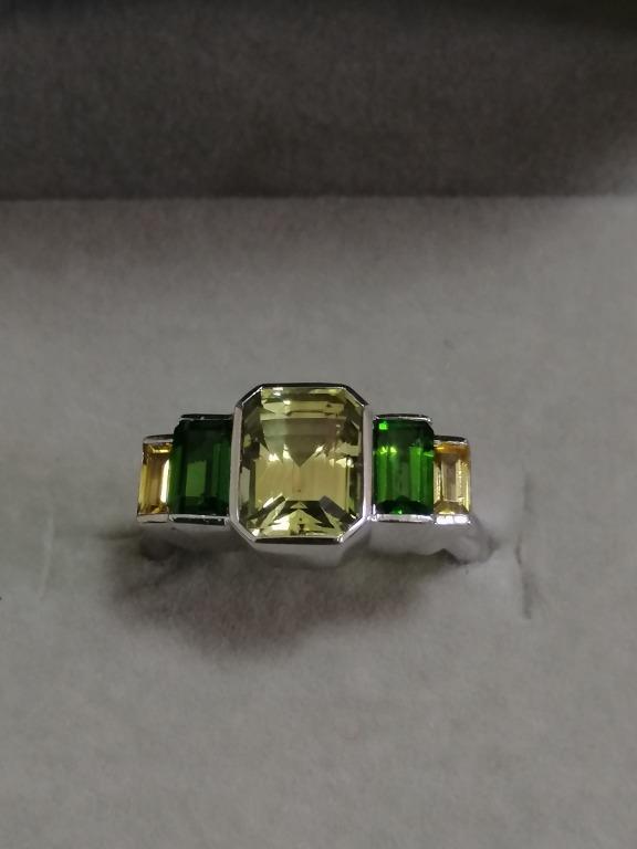 Radiant Natural Sri Lankan Chrysoberyl Lemon Ring – A Sparkling Gem of Sunshine