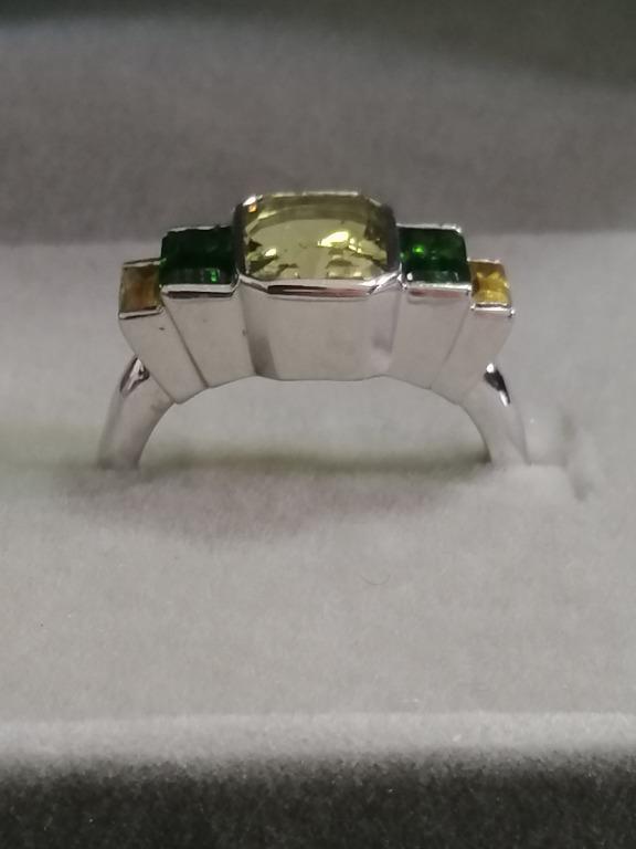 Radiant Natural Sri Lankan Chrysoberyl Lemon Ring – A Sparkling Gem of Sunshine