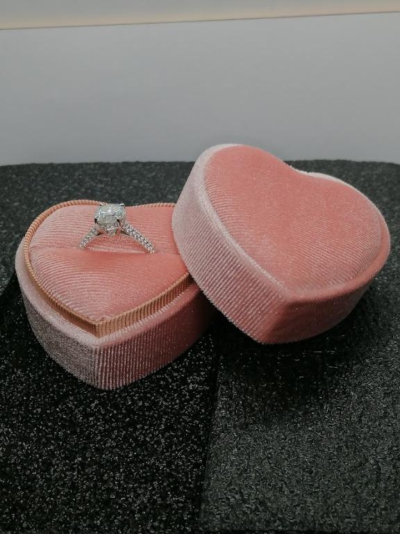 18k White Gold D VVS Moissanite Engagement Ring