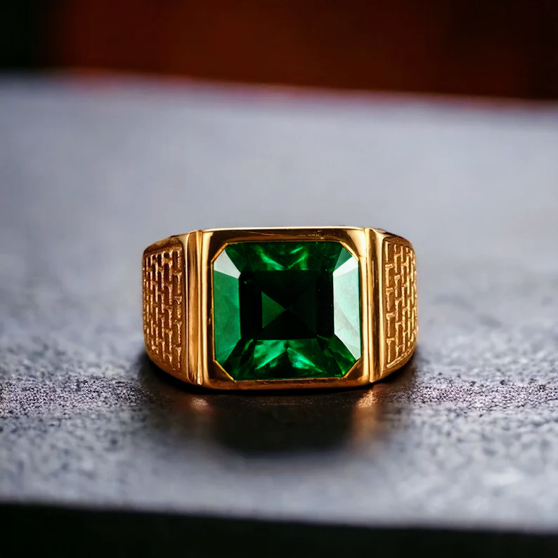 Imperial Emerald Signet Ring