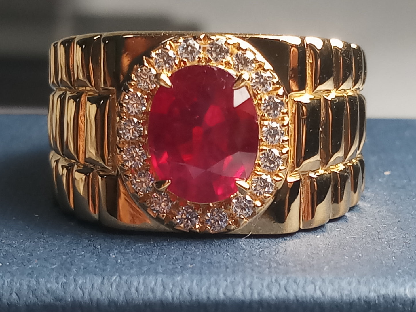 A Ring of Unmatched Beauty with a Fiery Ruby