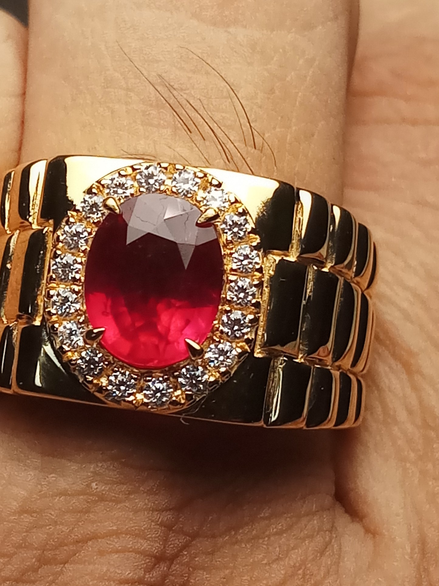 A Ring of Unmatched Beauty with a Fiery Ruby