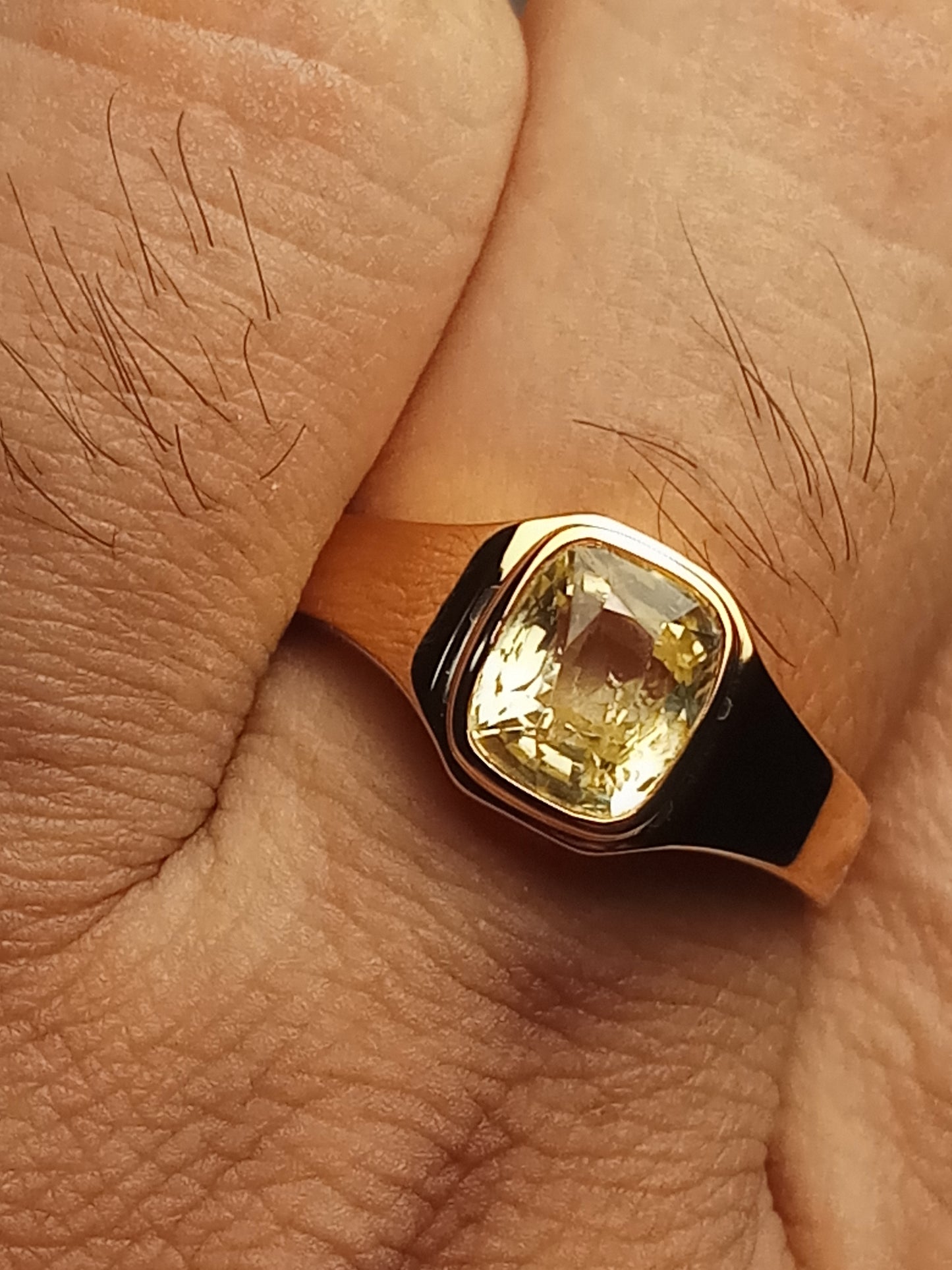 Natural Classic Sunshine Yellow Sapphire Ring