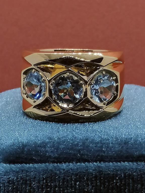 Ocean’s Trilogy: Natural Certified Aquamarine 6mm Ring of Pure Serenity