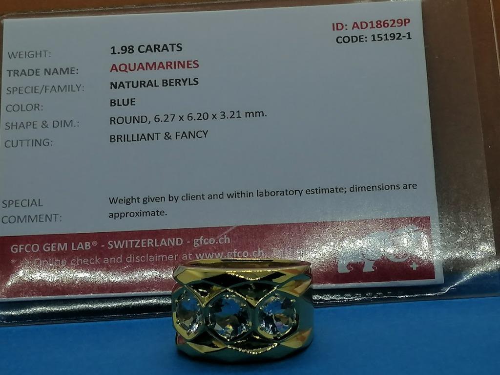 Ocean’s Trilogy: Natural Certified Aquamarine 6mm Ring of Pure Serenity