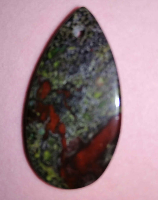 NATURAL RED/GREEN DRAGON BLOODSTONE 2BLS103