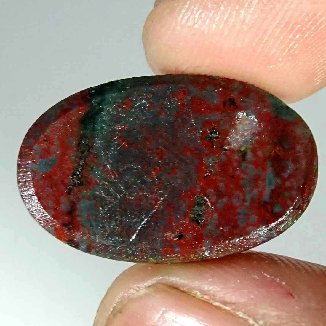 Natural Bloodstone Oval Cabochon Loose Gemstone 2BLS113