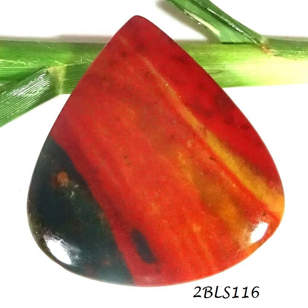 Natural BLOODSTONE Red Green Designer Pear Shape Gemstone