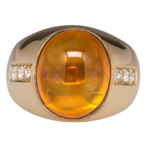 Golden Glow Citrine Dome Ring