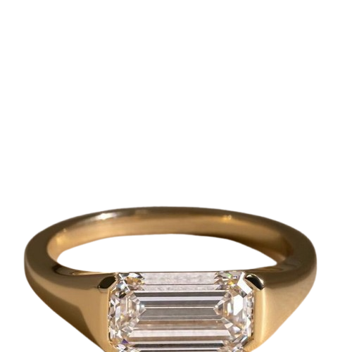 Radiant Baguette Solitaire Ring