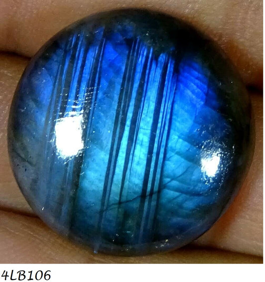 Natural African Blue Labradorite Round Cabochon Loose Gemstone