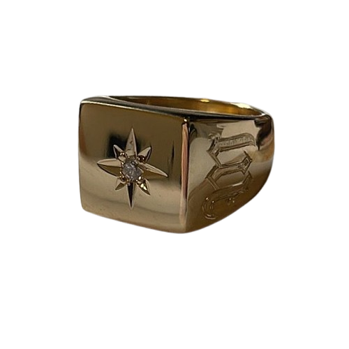 Gold Starlight Crest Ring