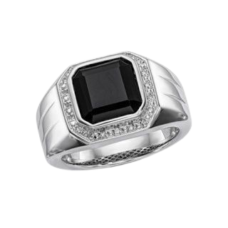 Bold Black Onyx Ring in Sterling Silver