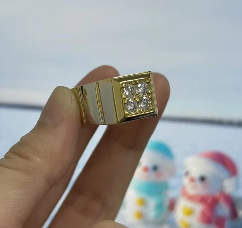 2ct Round White Sapphire Men’s Band Ring