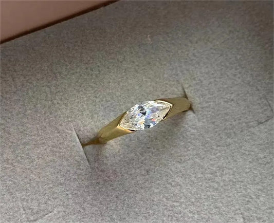 Elegant 2ct Marquise White Sapphire Eternity Ring