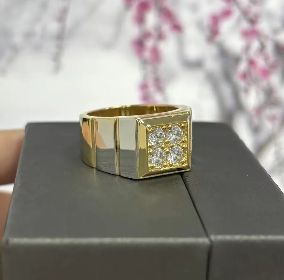 2ct Round White Sapphire Men’s Band Ring