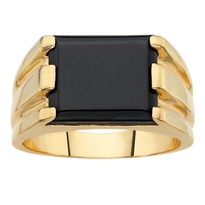 Bold Sophistication: Black Onyx Gold Ring