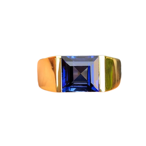 Gold Prestige Band with Sapphire Edge