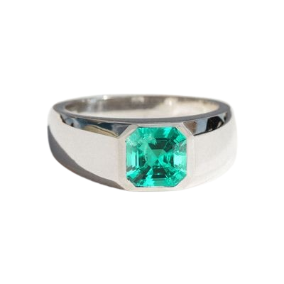 Silver Luxe Band with Emerald Brilliance