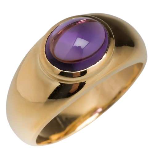 Amethyst Glow Bombe Ring