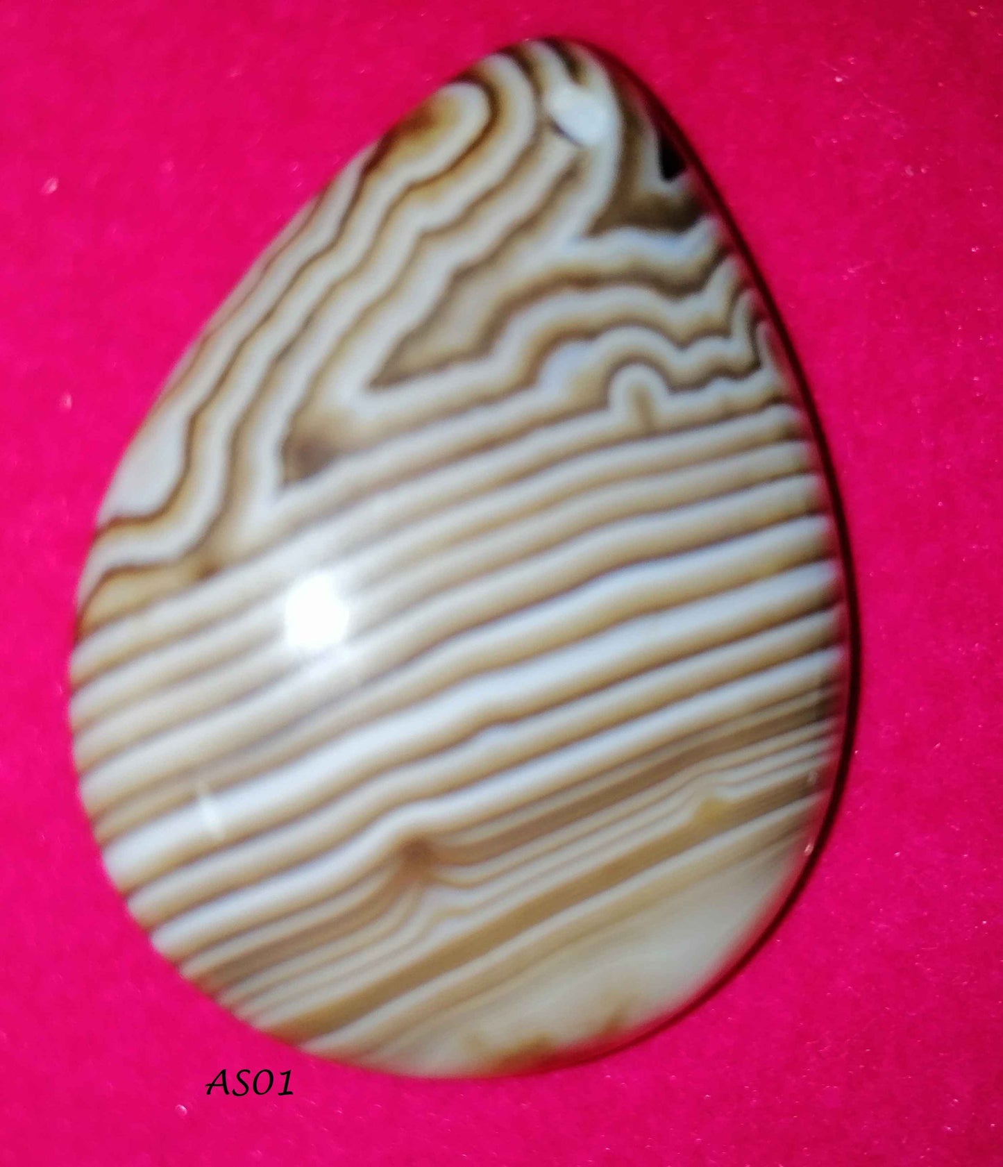 NATURAL WHITE/COFFEE STRIPES AGATE