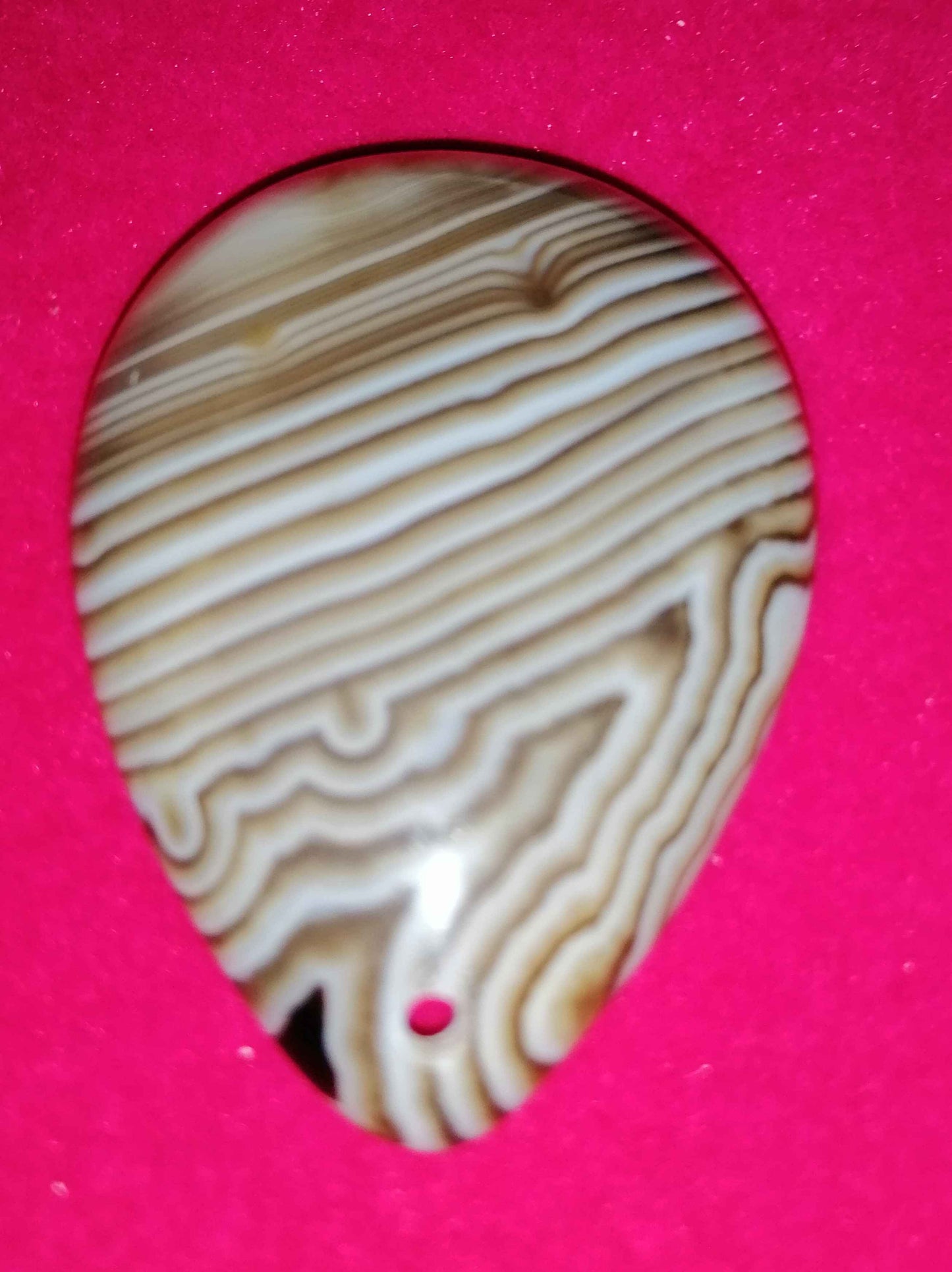 NATURAL WHITE/COFFEE STRIPES AGATE