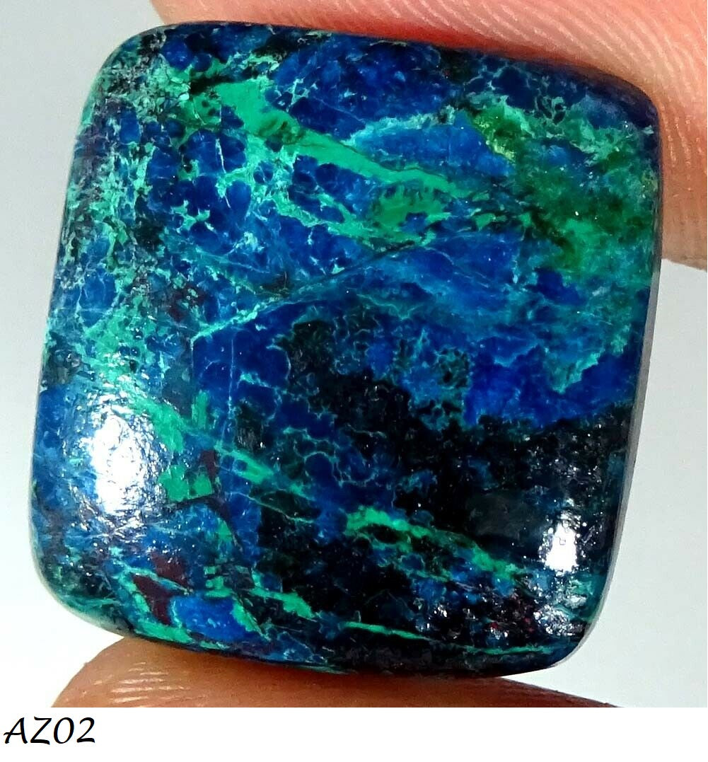 Natural AZURITE Cushion Cabochon African Ultra Rare Gemstone