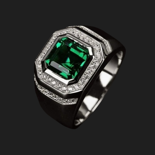 Emerald Essence: Modern Classic Ring