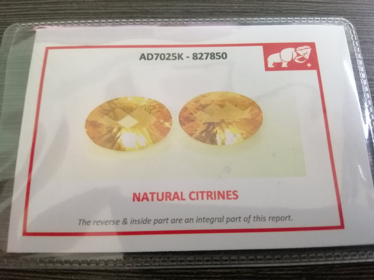 Natural Pair Certified Citrine: Gleaming Glory 8.02cts- CI02 (24)